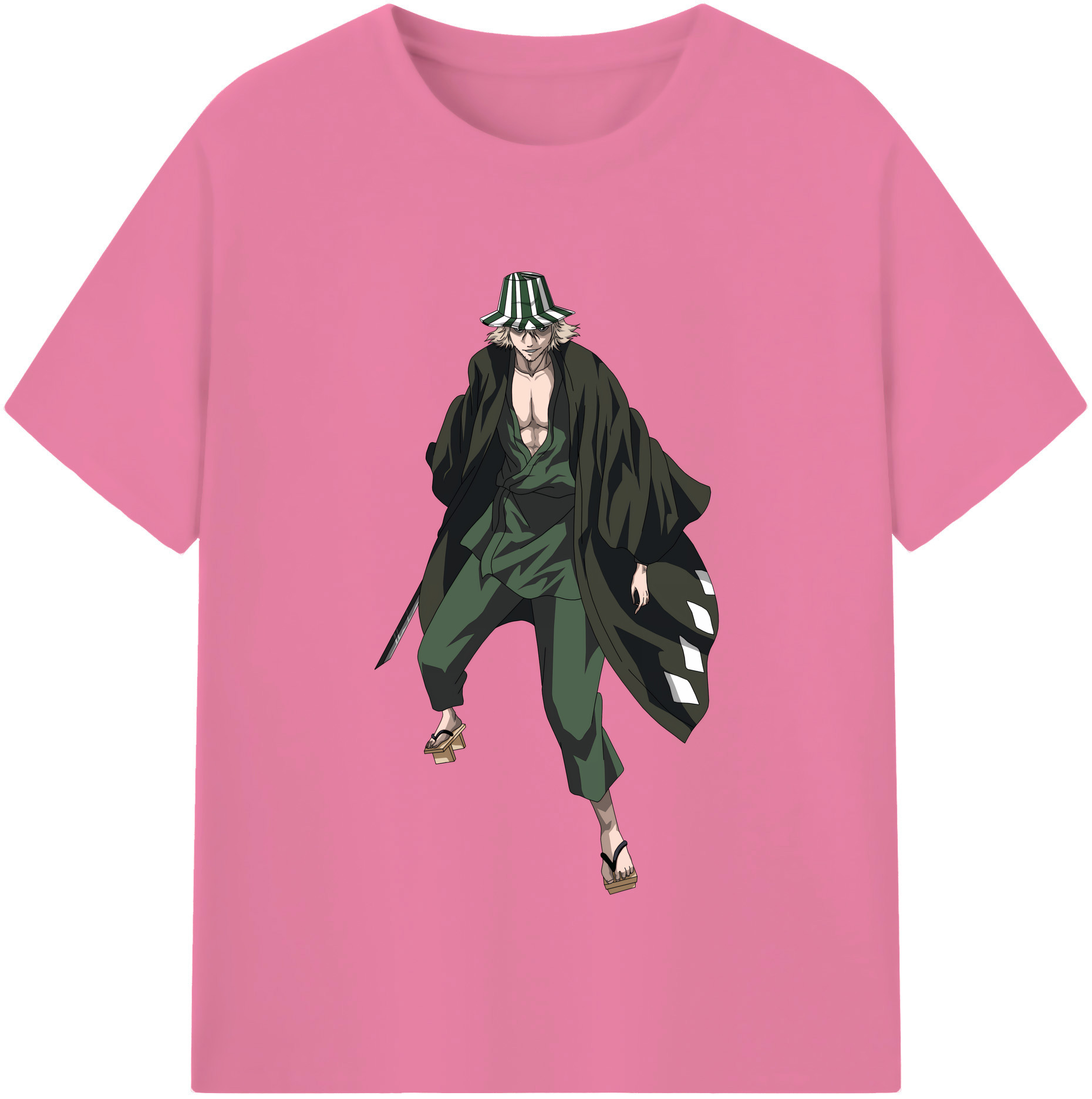 （画像用） "ブリーチ 浦原 喜助（うらはら きすけ） BLEACH Urahara Kisuke " 綿100％半袖Tシャツ（フロントプリント）